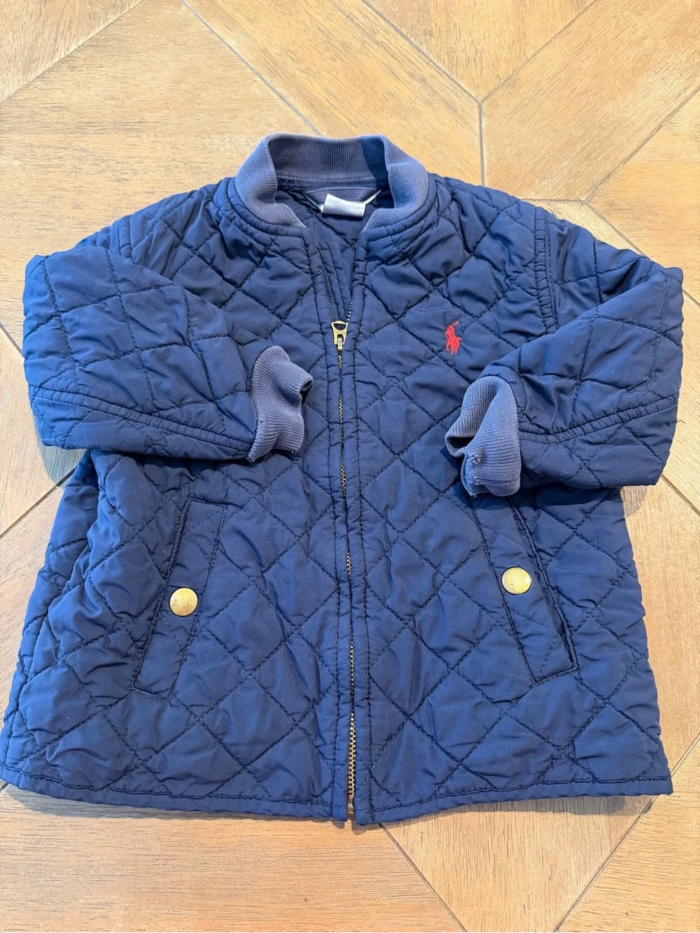 Ralph Lauren Navy Quilted Kids Jacket 24m
